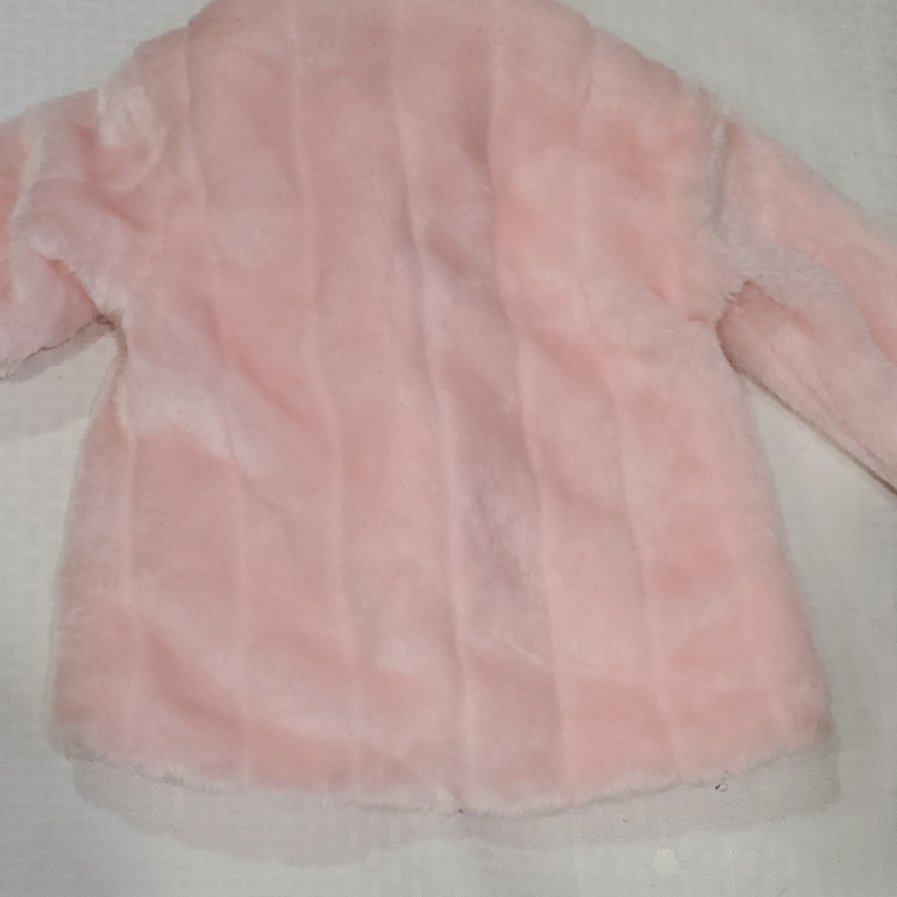 Cozy Pink Faux Fur Pom-Pom Puffer Jacket for Kids - Picture 7 of 8